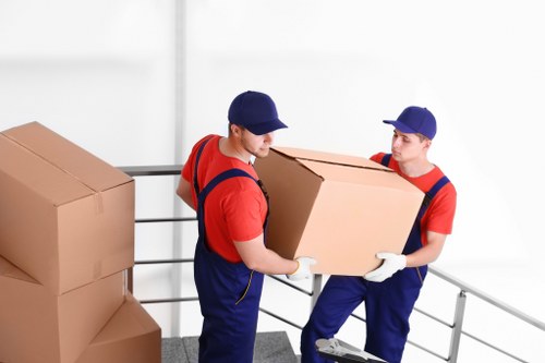 Man and van helping with a Docklands apartment move near the waterfront