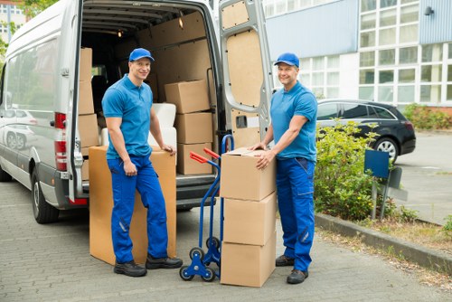 Local van service loading furniture for a move in Docklands